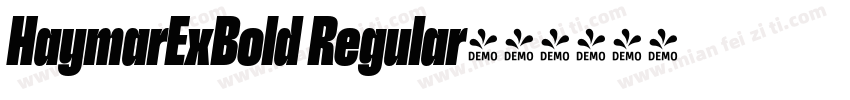 HaymarExBold Regular字体转换